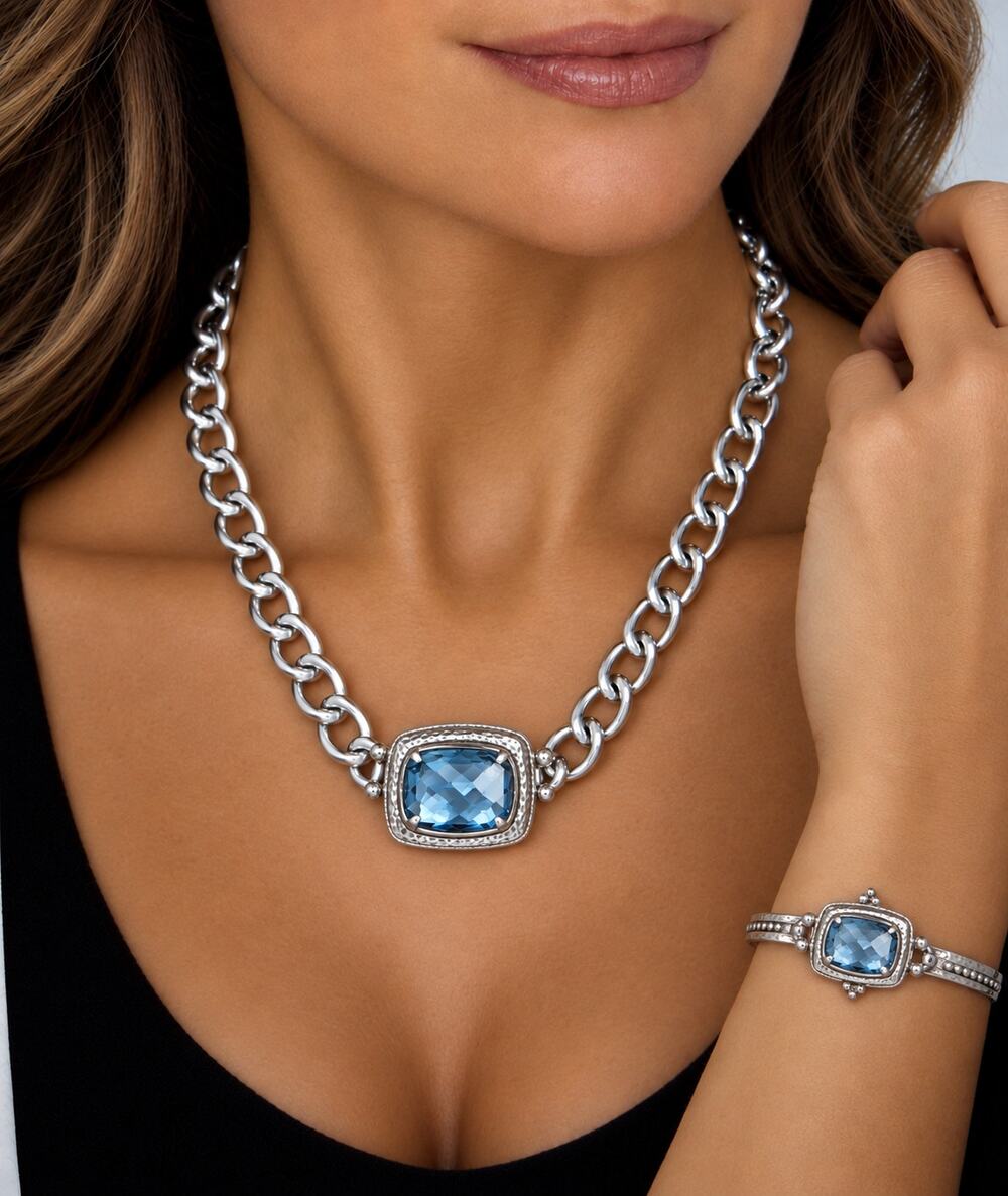 Brighton Retired Swarovski Necklace and Bracelet Peaceful Presence Lot 2 Bundle